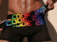 Model Eric by Joan Crisol - CODE 22 underwear Pride Mesh Trunks