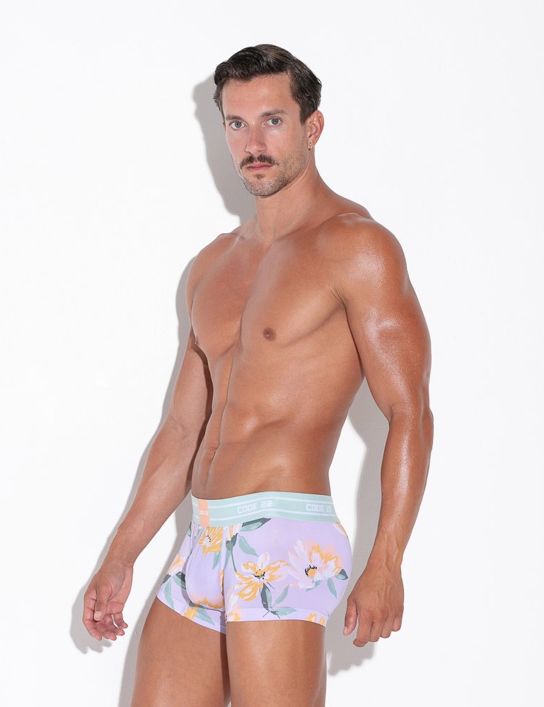 CODE 22 underwear - Secret Garden Trunks - Lavender