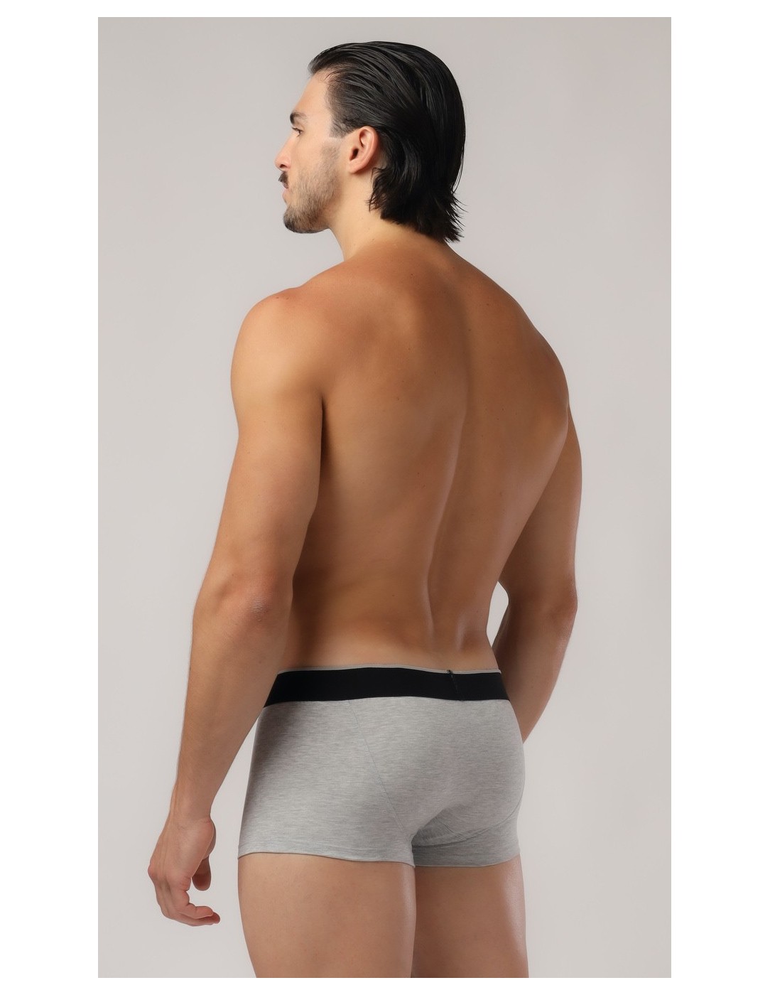 Adam Smith - Button Front Boxer Trunks - Grey