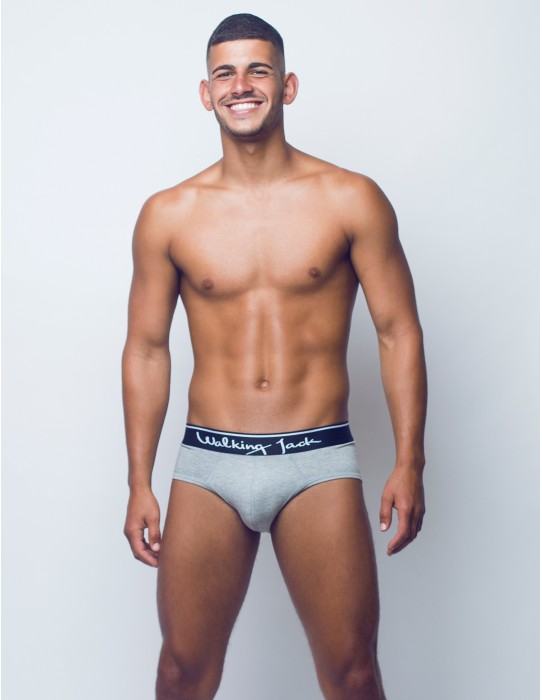Walking Jack - Ash Solid Briefs