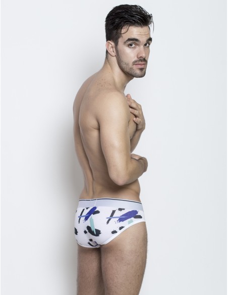Walking Jack - Graphic Briefs Paint Print With White