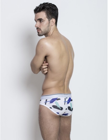 Walking Jack - Graphic Briefs Paint Print With White
