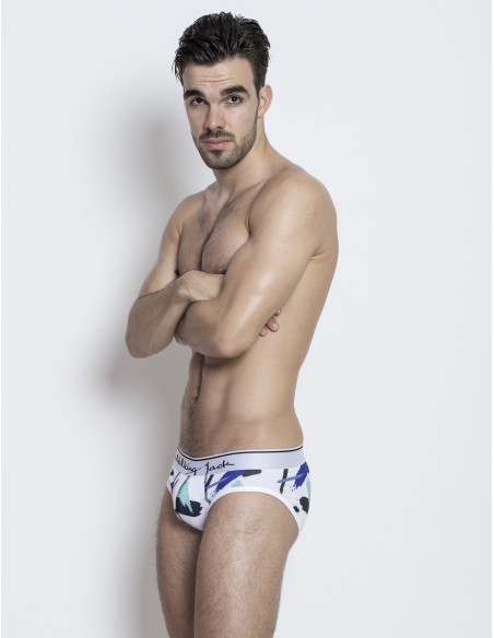 Walking Jack - Graphic Briefs Paint Print With White