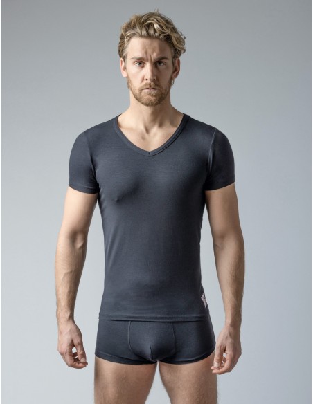 Adam Smith - V-Neck T-Shirt - Black