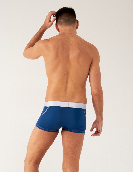 Adam Smith - Saltire Trunk - Navy W/ Plaid Pouch 2