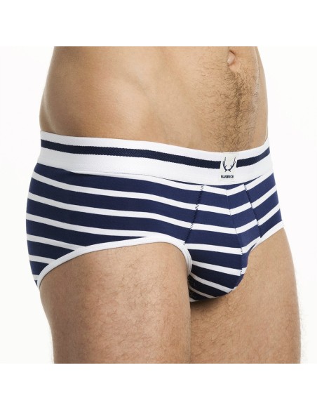 Bluebuck - Blue Briefs With Stripes