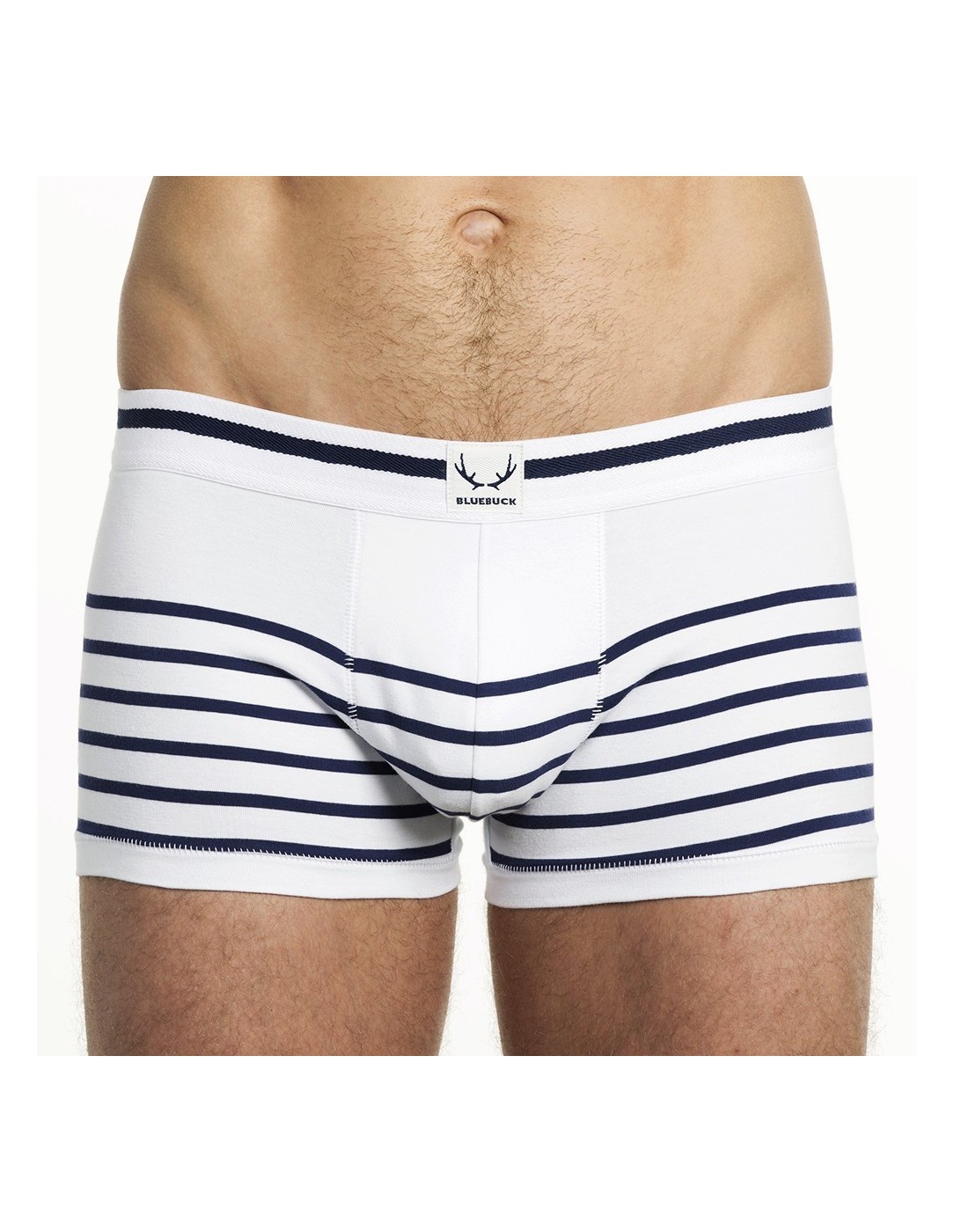 Bluebuck - White Trunks With Stripes