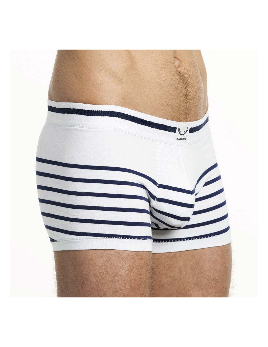Bluebuck - White Trunks With Stripes