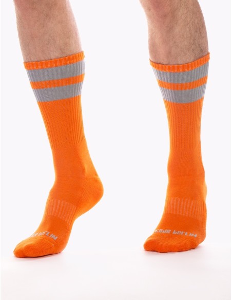 Barcode Berlin - Gym Socks Neon Orange-Grey
