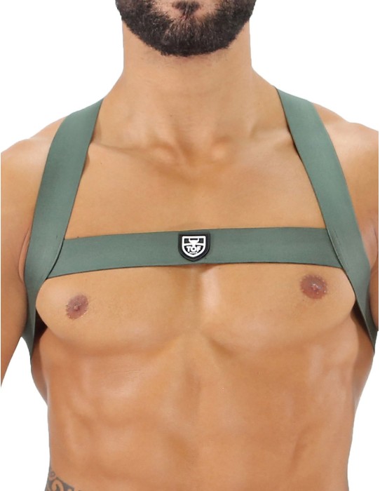 TOF Paris - Fetish Elastic Harness - Khaki