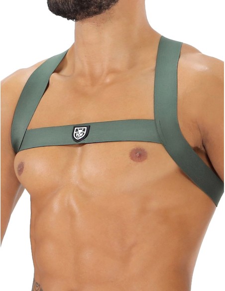 TOF Paris - Fetish Elastic Harness - Khaki