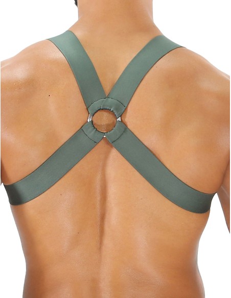 TOF Paris - Fetish Elastic Harness - Khaki