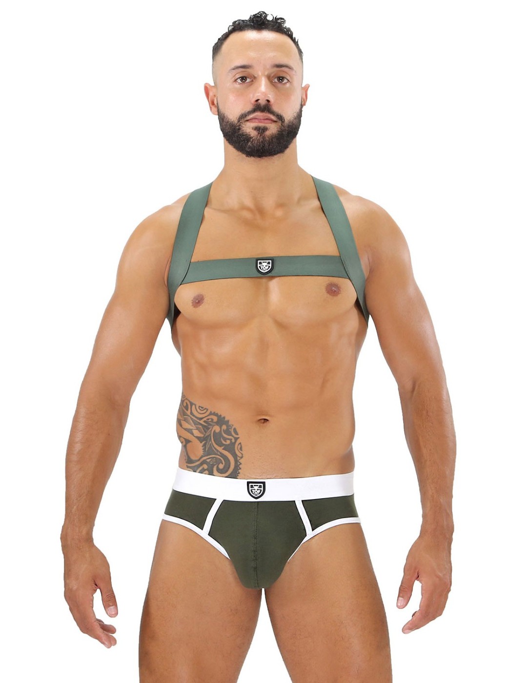 TOF Paris - Fetish Elastic Harness - Khaki