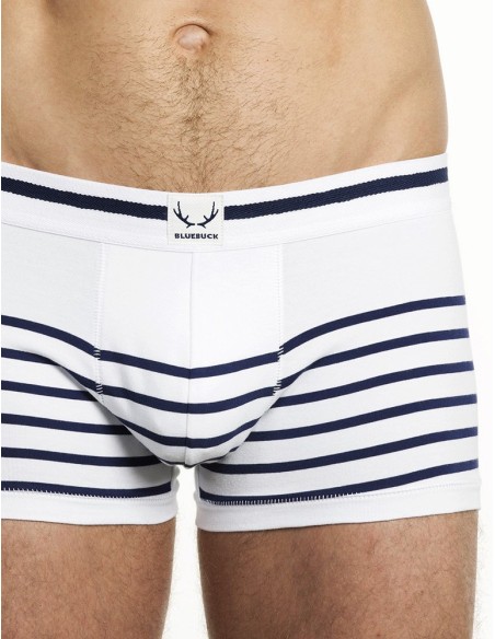 Bluebuck - White Trunks With Stripes