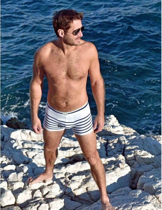 Bluebuck - White Trunks With Stripes 2