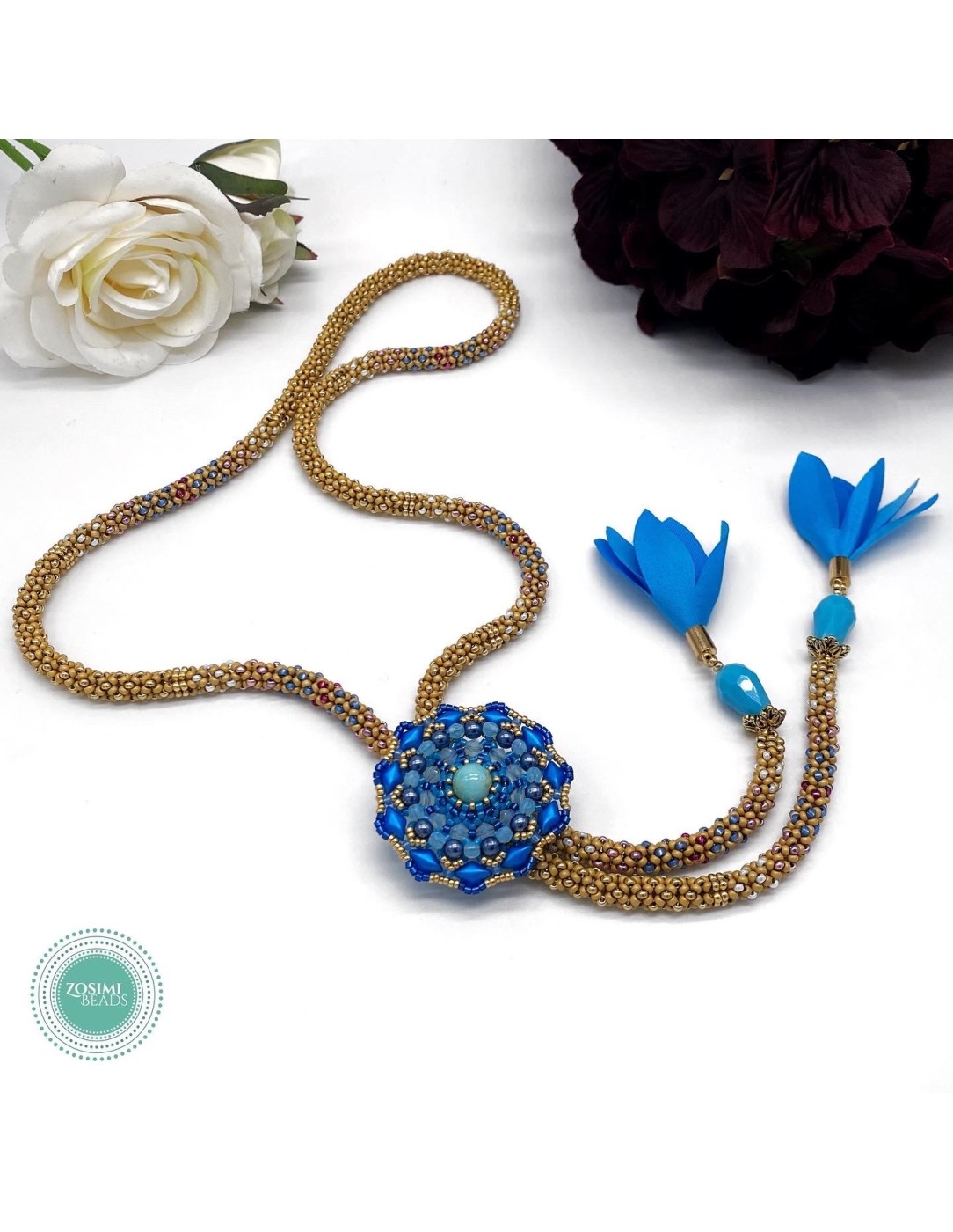 Zosimi Beads - Lakshmi and Chittorgarh - Lariat...