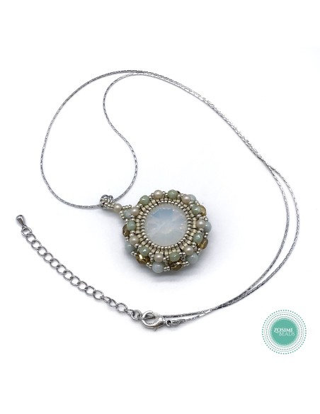 Zosimi Beads - Marian Necklace - White Opal