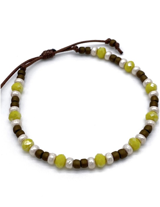 Zosimi Beads - Thiseas Drawstring Bracelet - Lime