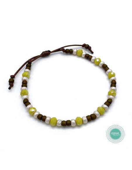 Zosimi Beads - Thiseas Drawstring Bracelet - Lime