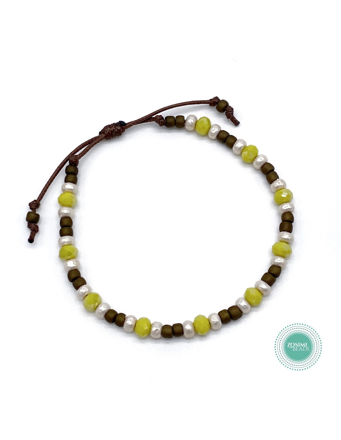 Zosimi Beads - Thiseas Drawstring Bracelet - Lime