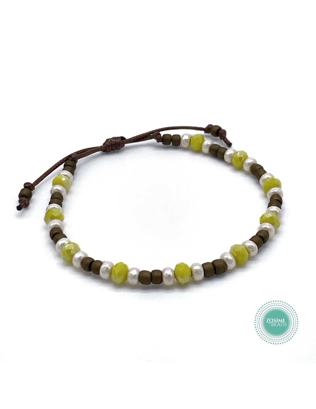 Zosimi Beads - Thiseas Drawstring Bracelet - Lime