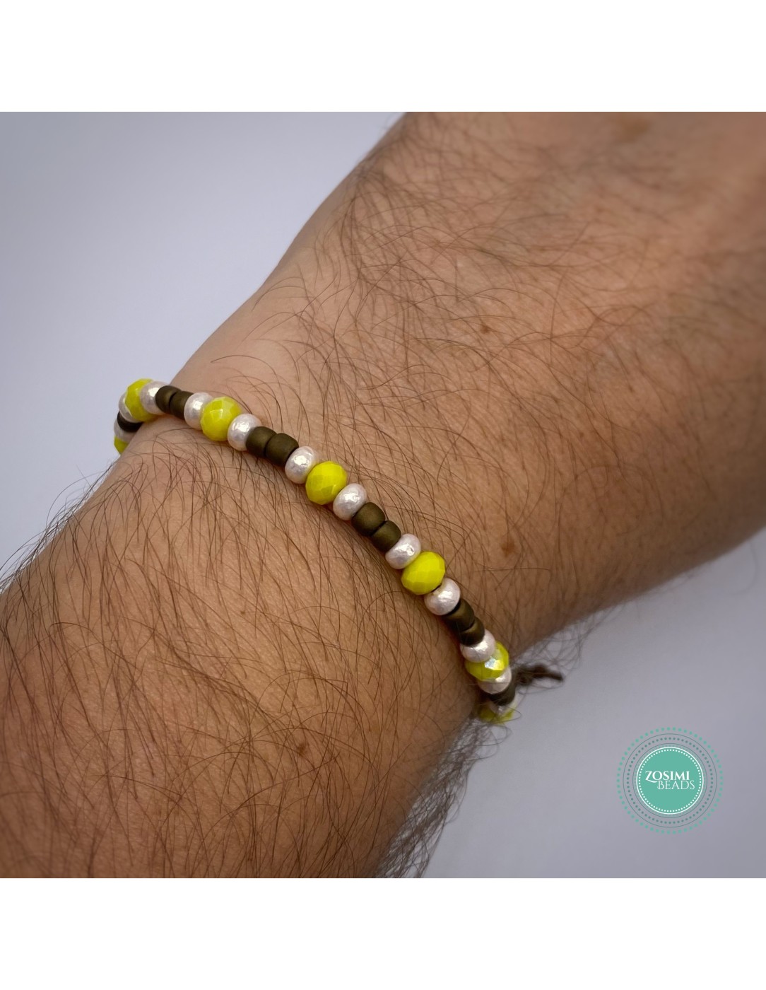 Zosimi Beads - Thiseas Drawstring Bracelet - Lime