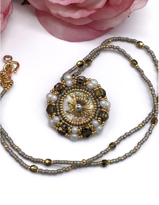 Zosimi Beads - Marian Necklace - Crystal Argent Flare