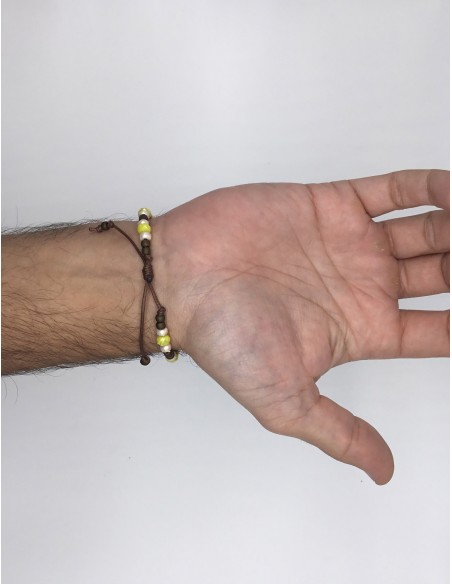 Zosimi Beads - Thiseas Drawstring Bracelet - Lime