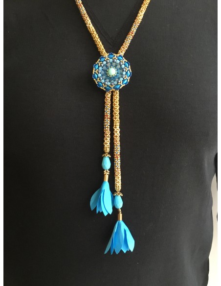 Zosimi Beads - Lakshmi and Chittorgarh - Lariat necklace