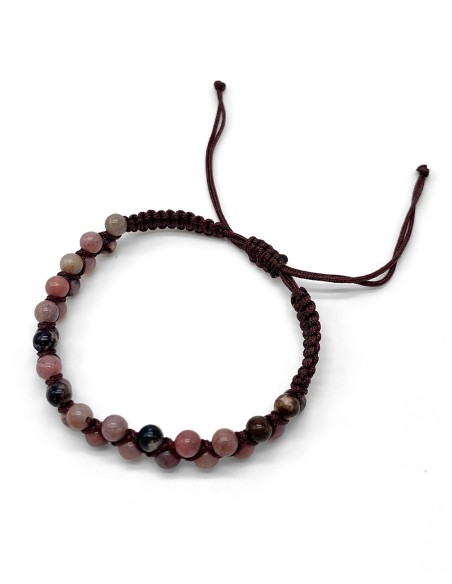 Zosimi Beads - Zig Zag Bracelet - Rhodonite