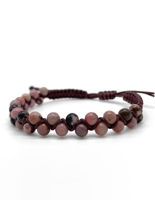 Zosimi Beads - Zig Zag Bracelet - Rhodonite