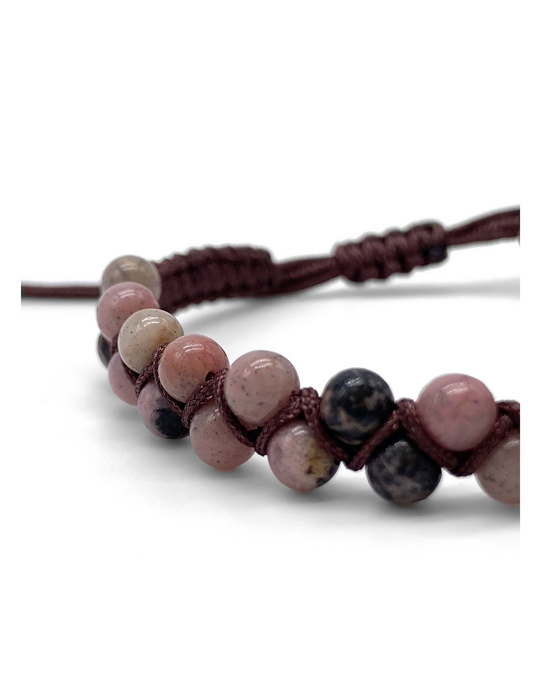 Zosimi Beads - Zig Zag Bracelet - Rhodonite