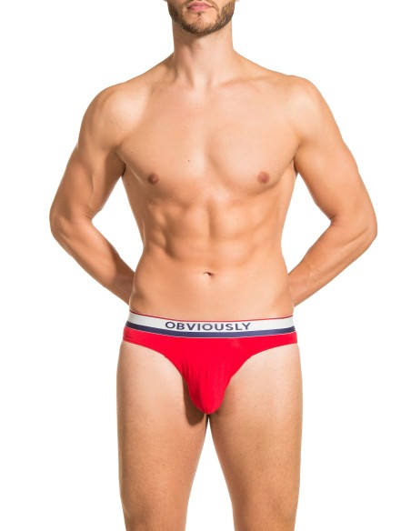 Obviously Apparel - PrimeMan Hipster Briefs - Red
