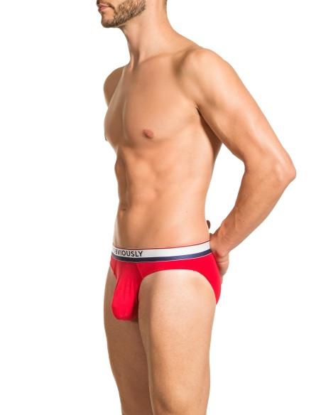 Obviously Apparel - PrimeMan Hipster Briefs - Red