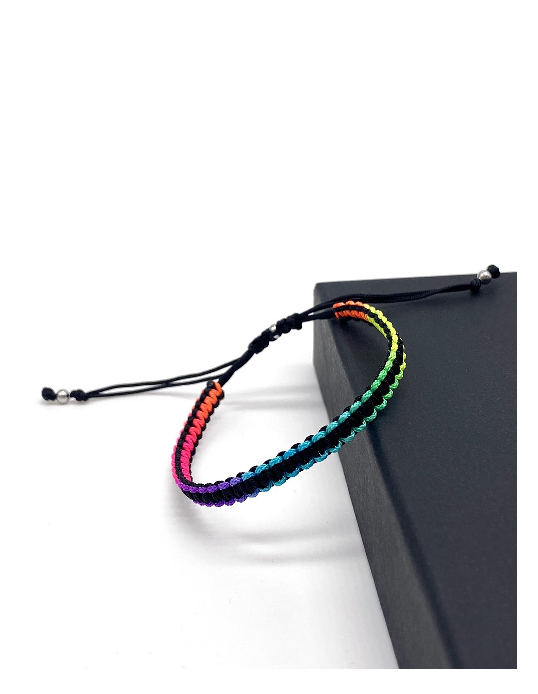 Zosimi Beads - Square Knot Bracelet - Black and...