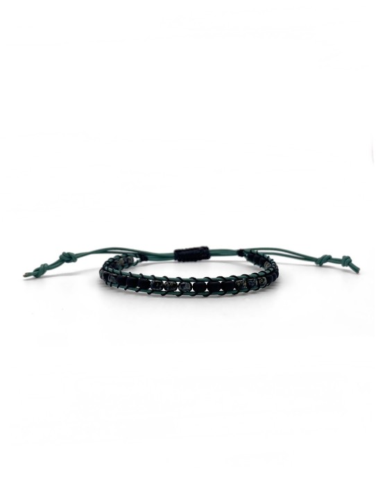 Zosimi Beads - Leather Bracelet - Turquoise with Black...