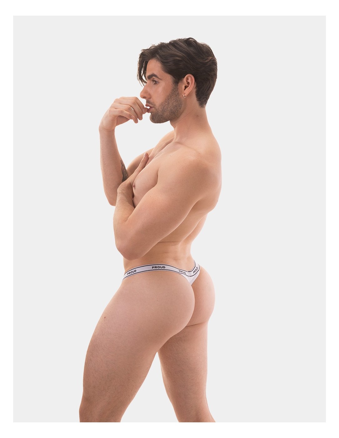 Barcode Berlin - Rib Thong Proud B - White