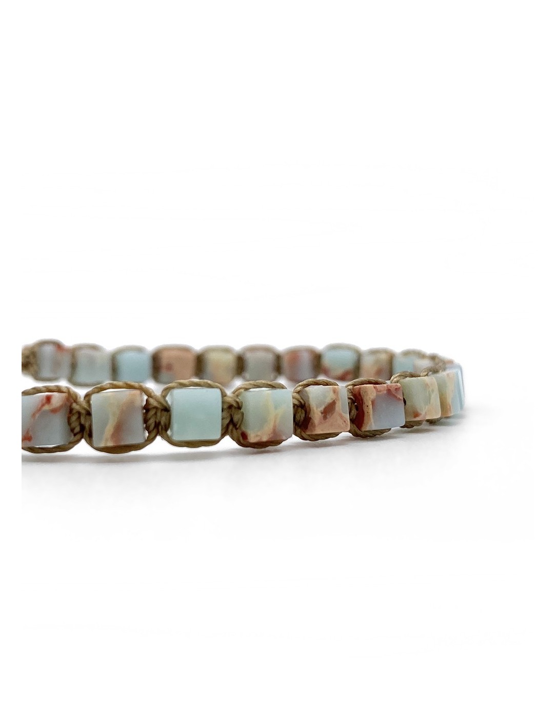 Zosimi Beads - Cubes Gemstone Bracelet - Light...