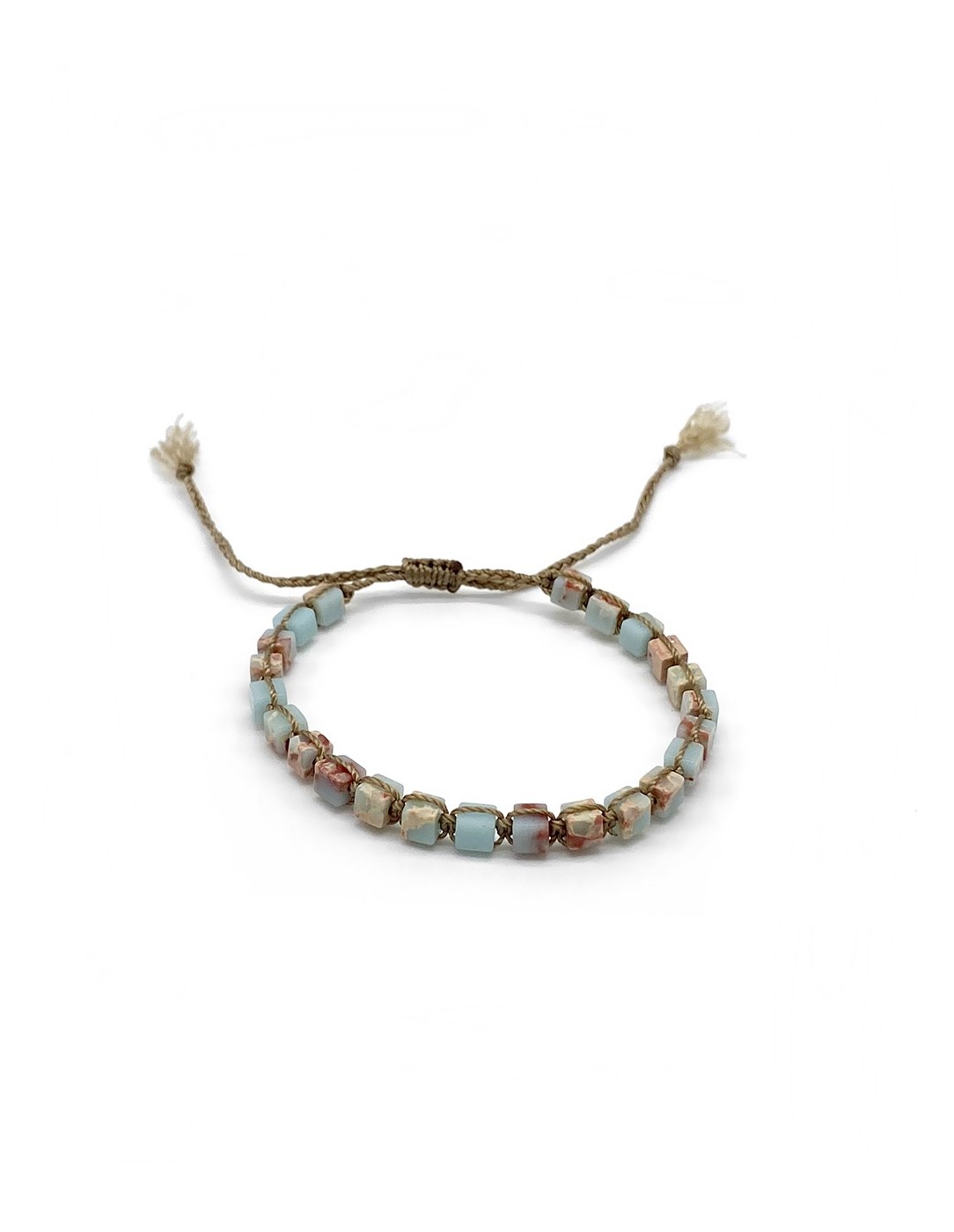 Zosimi Beads - Cubes Gemstone Bracelet - Light...