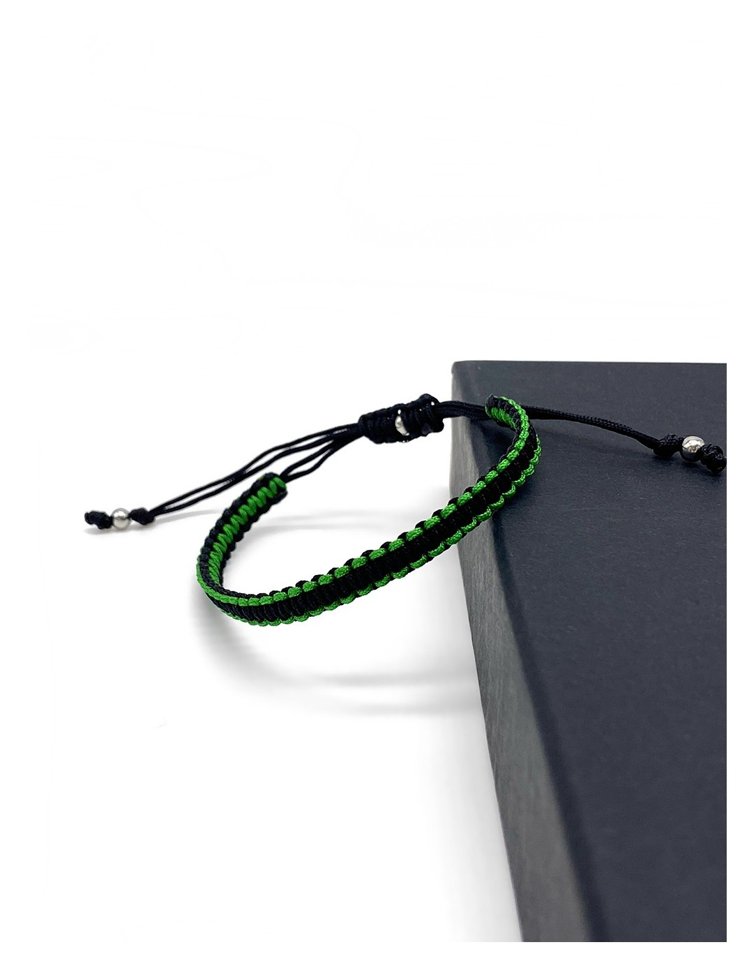 Zosimi Beads - Square Knot Bracelet - Black and...