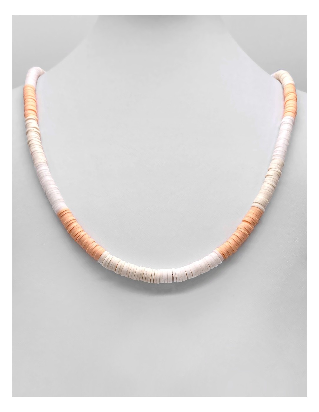 Zosimi Beads - Heishi necklace - Apricot and Cream