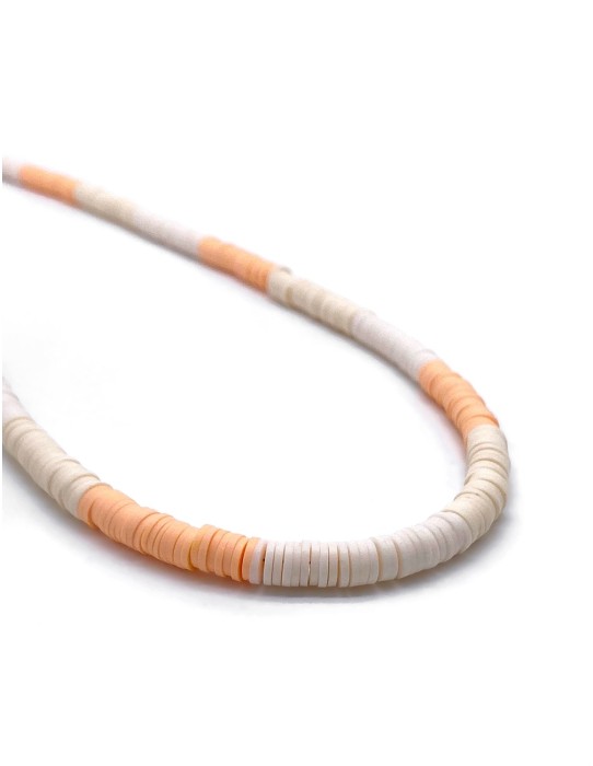 Zosimi Beads - Heishi necklace - Apricot and Cream