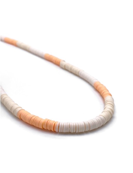 Zosimi Beads - Heishi necklace - Apricot and Cream