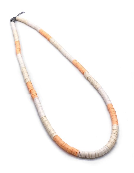 Zosimi Beads - Heishi necklace - Apricot and Cream