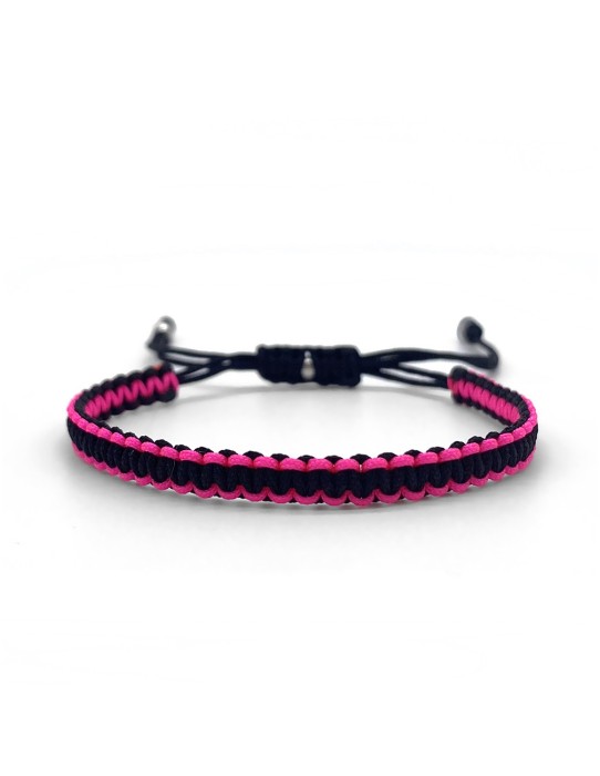 Zosimi Beads - Square Knot Bracelet - Neon Pink
