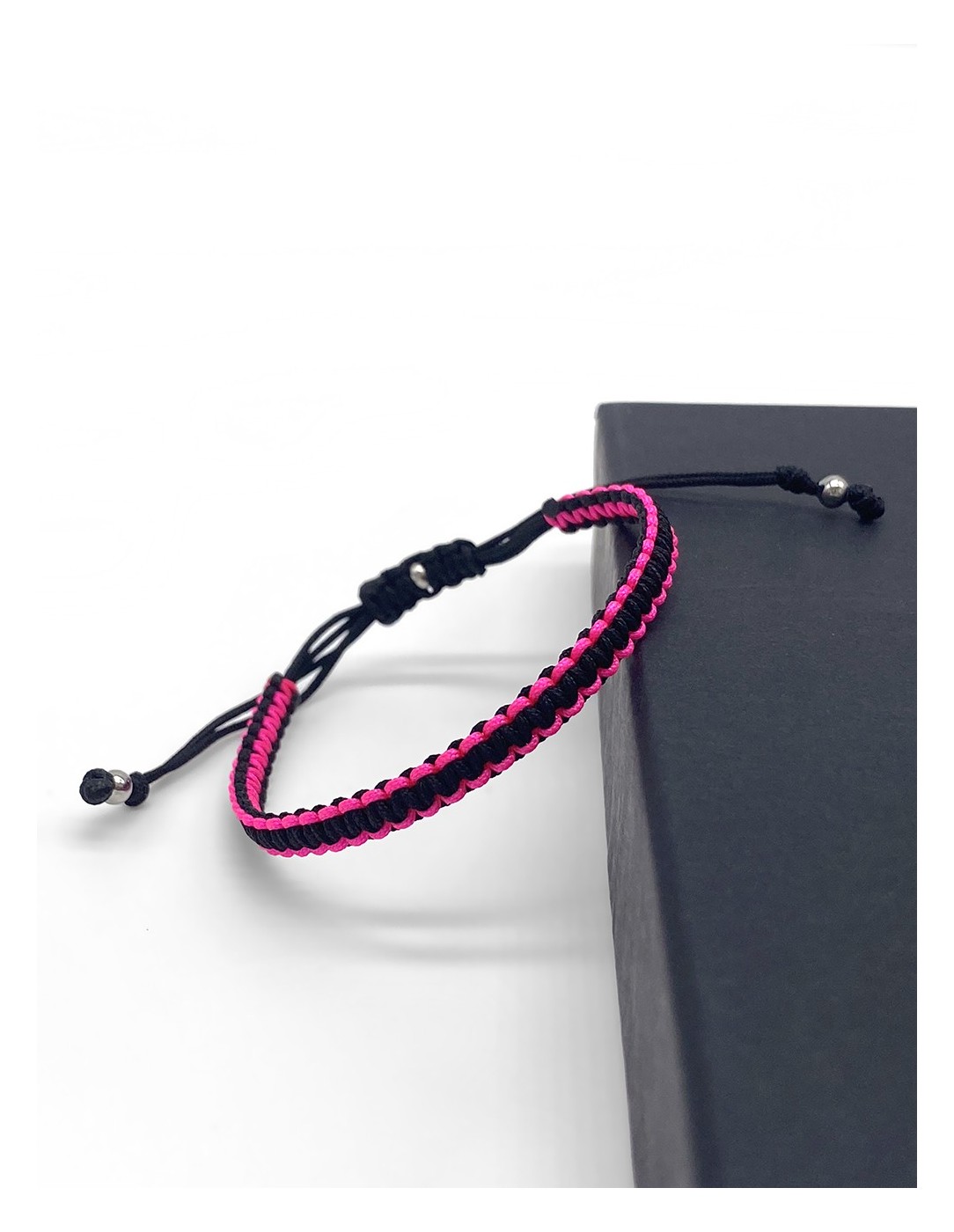 Zosimi Beads - Square Knot Bracelet - Neon Pink