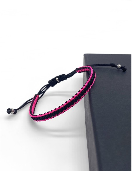 Zosimi Beads - Square Knot Bracelet - Neon Pink