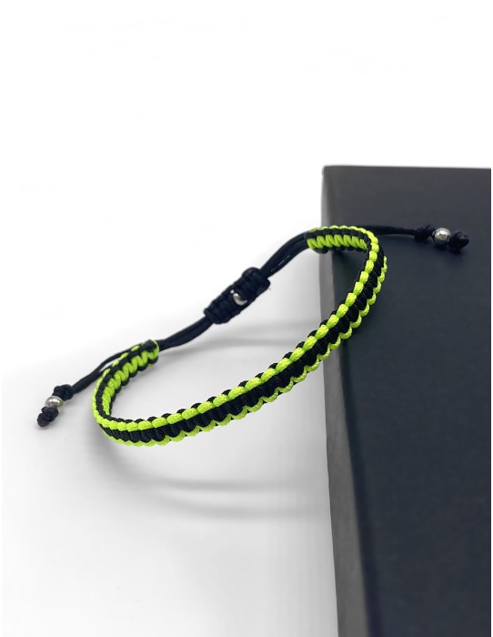 Zosimi Beads - Square Knot Bracelet - Neon Green 2