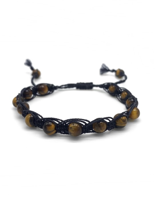 Zosimi Beads - Golden Brown Tiger's Eye Herringbone bracelet