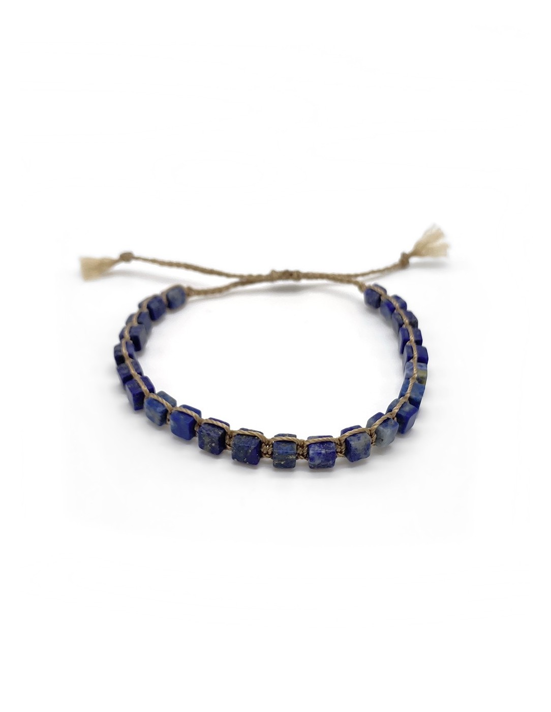 Zosimi Beads - Cubes Gemstone Bracelet - Lapis...